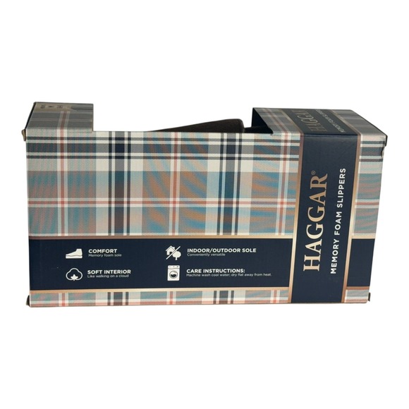 Haggar Microsuede Venetian Memory Foam Men's Slippers Brown size M 8-9 - Picture 6 of 7